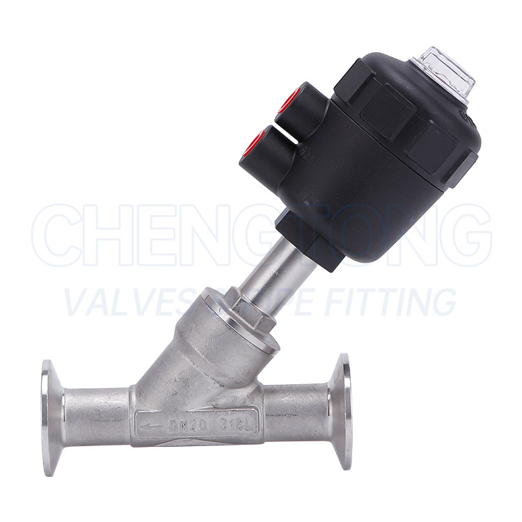 快装气动角座阀