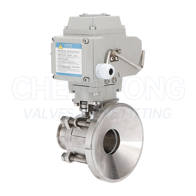 电动三片式罐底球阀