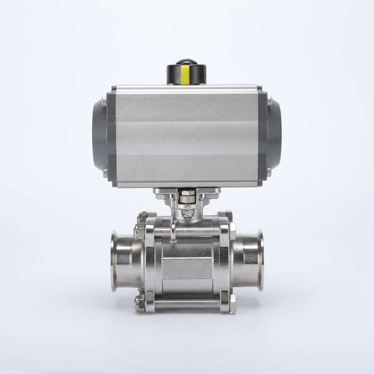 气动全包三片式快装球阀