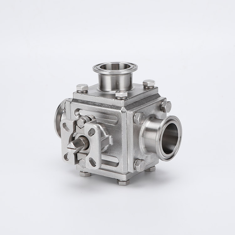 无滞留快装三通球阀