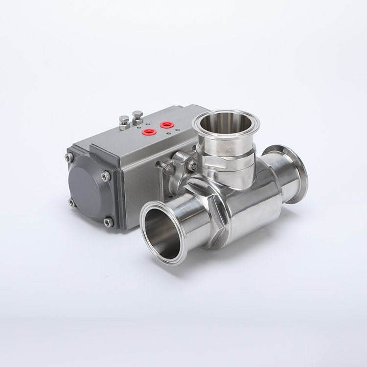 气动快装三通球阀